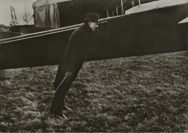 Buc. Zissou Dans Levent de l'Helice de L'Aeroplane Esnault-Pelterie (Zissou Raising the Propeller of his Esnault-Pelterie Airplane), number 6 of 10, from J. H. Lartigue: A Collector's Portfolio 1903-1916