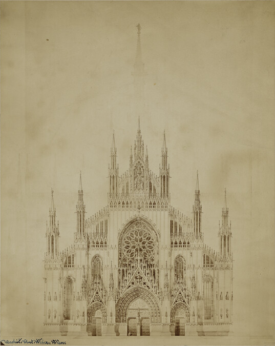 Architectural Drawings and Designs for Monuments: New Facade for Cathedral of Milan