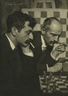 Dr. Lasker and His Brother Playing Chess