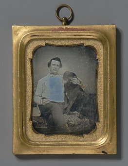 Luther Dana Peaslee (1810-1905) with his Dog