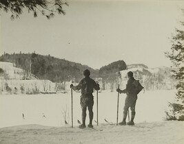 Dartmouth scrapbook, number 14 of 17: Skiing on the Connecticut