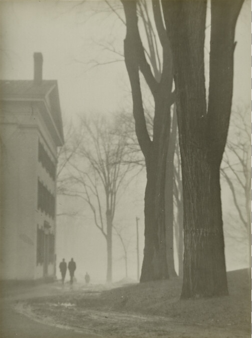 Dartmouth scrapbook, number 7 of 17: Reed Hall in a Fog