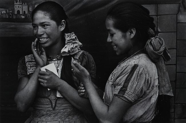 Two Young Women Pleased with Their Portraits, San Marcos, number 21, from the portfolio, Itinerant Images of Guatemala