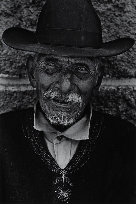 Bearded Man with Flower-Stitched Poncho, Barillas, number 22, from the portfolio, Itinerant Images of Guatemala
