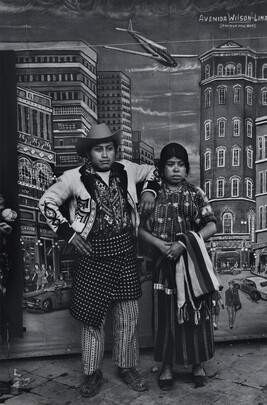 Young Indian Couple with Cityscape, Solola, number 7, from the portfolio, Itinerant Images of Guatemala