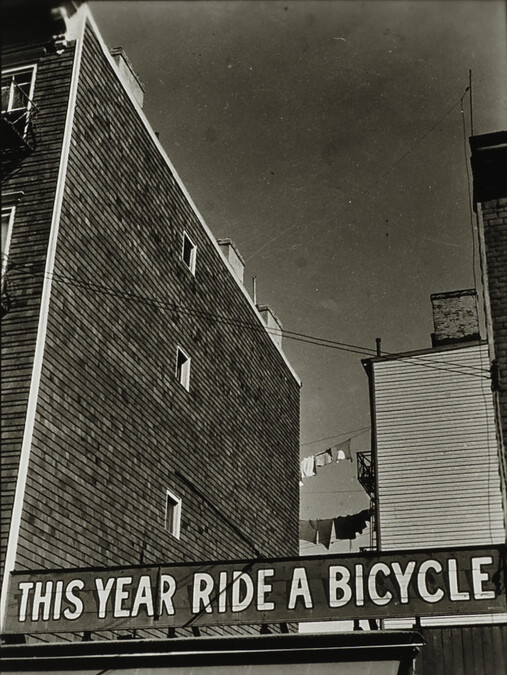 This Year Ride a Bicycle: from the portfolio Twenty-two Little Contact Prints from 1921-1929 Negatives