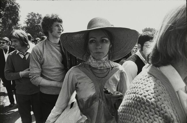 Woman in Large Straw Hat, number 9, from the portfolio Garry Winogrand