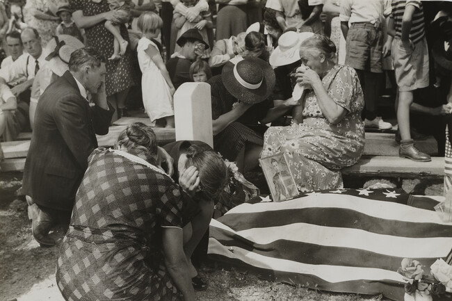 Preacher, Relatives and Friends of the Deceased at a Memorial Meeting near Jackson, Breathitt County, Kentucky, August, 1940