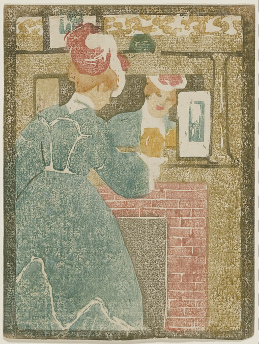 Untitled (Woman by Fireplace)