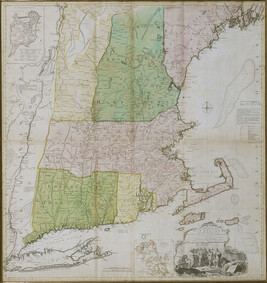 A Map of the Most Inhabited parts of New England Containing the Provinces of Massachusetts bay and New...