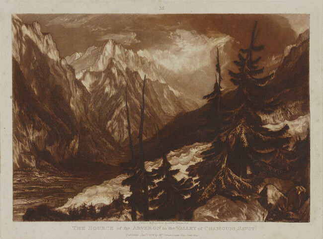 The Source of the Arveron in the Valley of Chamouni Savoy, from the series Liber Studiorum