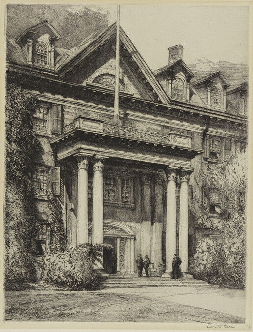 Massachusetts Hall, Entrance.  Dartmouth College. (second set)
