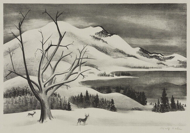 Deer and Snow Mountain ; Winter Solitude