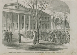 General Thomas Swearing in the Volunteers called into the Service of the United States at Washington, D....