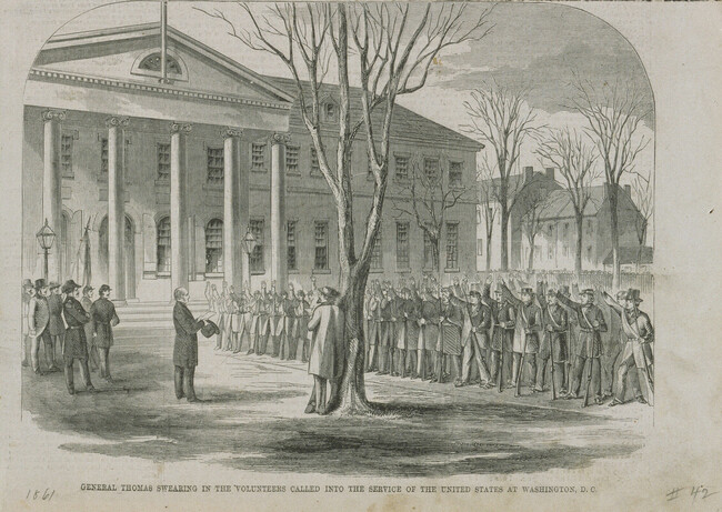 General Thomas Swearing in the Volunteers called into the Service of the United States at Washington, D. C.