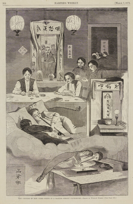 The Chinese in New York--Scene in a Baxter Street Club House