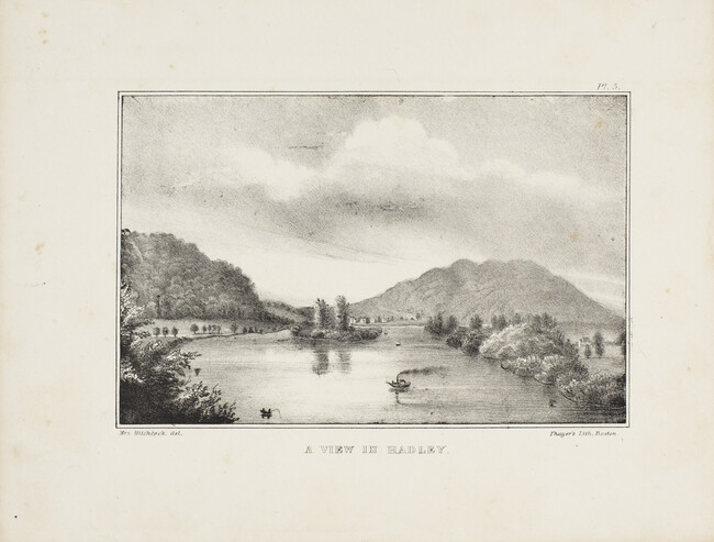 A View in Hadley, plate 5 from the Final Report on the Geology of Massachussets, Vol. I. by Edward Hitchcock