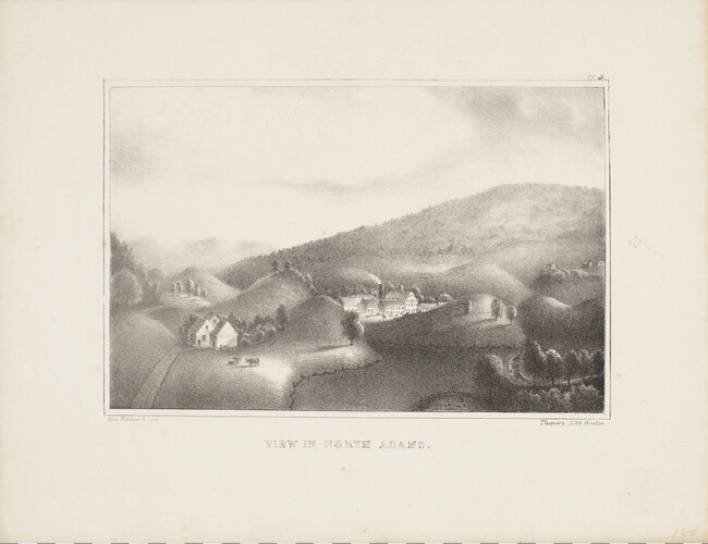 View in North Adams, plate 3 from the Final Report on the Geology of Massachussets, Vol. I. by Edward Hitchcock