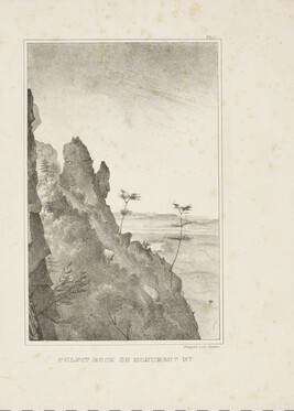 Pulpit Rock on Monument Mt., plate 1 from the Final Report on the Geology of Massachussets, Vol. I. by...