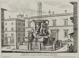 Fontana su la Piazza de SS. Mattei (Fountain in the Piazza Mattei), from Le Fontane di Roma (Roman...