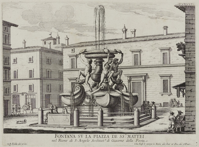 Fontana su la Piazza de SS. Mattei (Fountain in the Piazza Mattei), from Le Fontane di Roma (Roman Fountains)