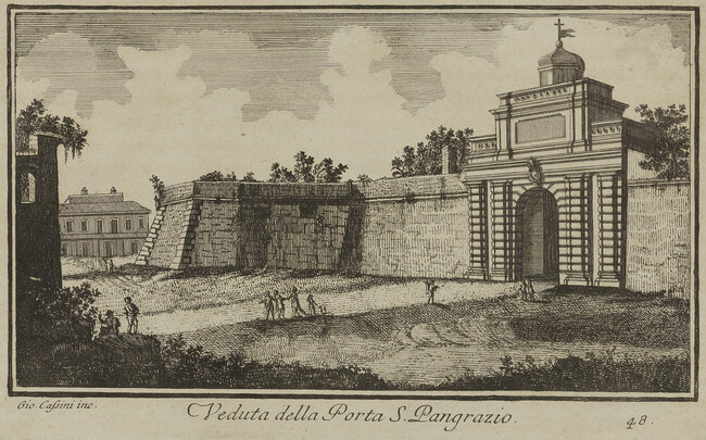 Veduta della Porta S. Pangrazio (View of the Porta San Pancrazio)