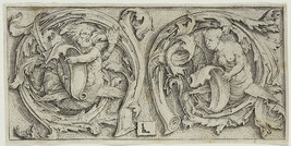 Ornament with Sirens and Tendrils