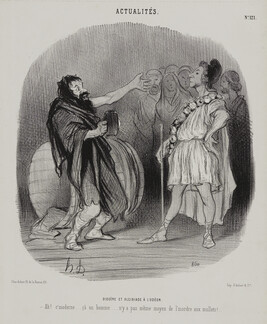 Diogène et Alcibiade a l'Odéon (Diogenes and Alcibiades at the Odeon), plate 121 from the series...