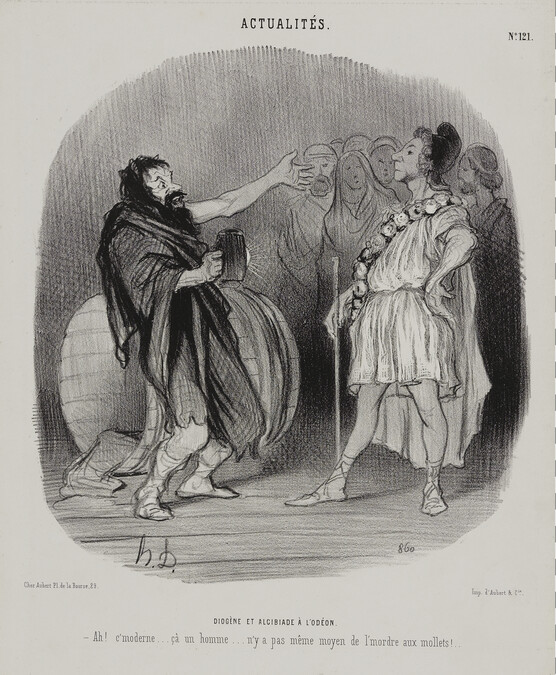 Diogène et Alcibiade a l'Odéon (Diogenes and Alcibiades at the Odeon), plate 121 from the series Actualités (News of the Day)