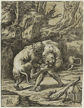 Hercules Wrestling with the Nemean Lion