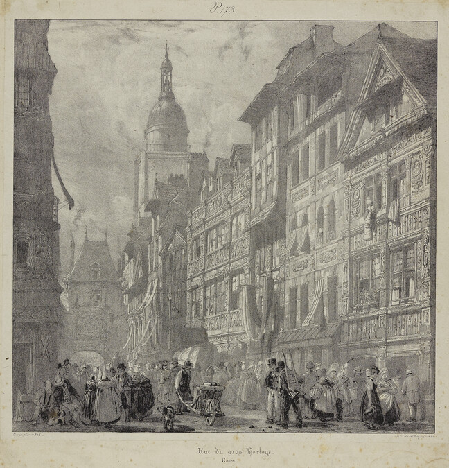 Rue du gros horloge, Rouen; plate 173 from 