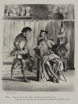 Méphistophélès recevant l'écolier (Mephistopheles Receiving the Student), from Albert Stapfer's French...