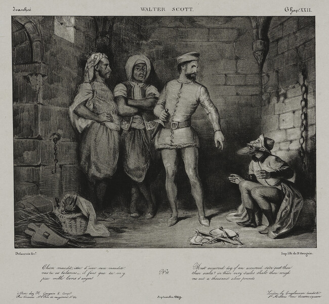 Fronte-Boeuf et le Juif (Fronte-Boeuf and the Jew), number 11 from Sir Walter Scott's Ivanhoe