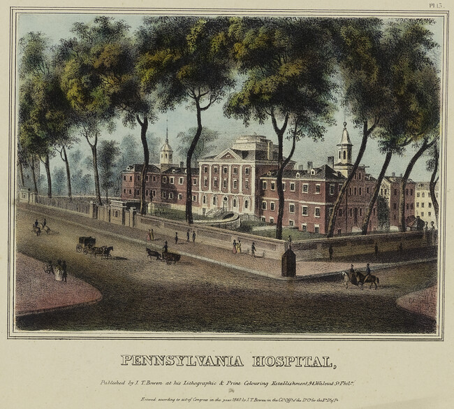 Pennsylvania Hospital, Plate 13 from Views of Philadelphia, and Its Vicinity