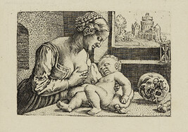 Mother and Child with Skull and Hourglass