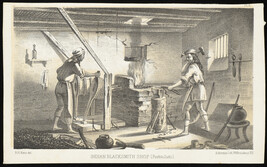 Indian Blacksmith Shop (Pueblo Zuni), Plate 5, from the Report of an Expedition down the Zuni and...
