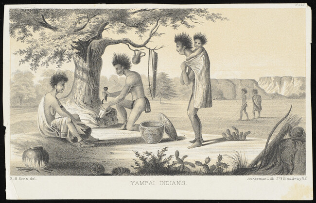 Yampai Indians, Plate 17, from the Report of an Expedition down the Zuni and Colorado Rivers, by Captain L. Sitgreaves