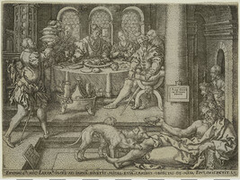 Lazarus Begging for Crumbs from Dives's Table (Luke 16:19-31), No. 2 from the series The Parable of the...