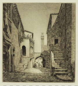 An Old Courtyard, Italy (Italian Courtyard)