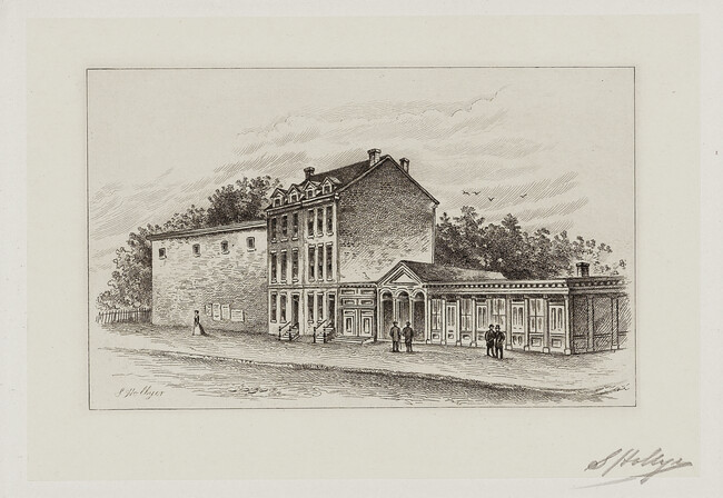 Exterior of the Old Niblo's Garden on Broadway, Before the Fire, number 12, from the portfolio Old New York