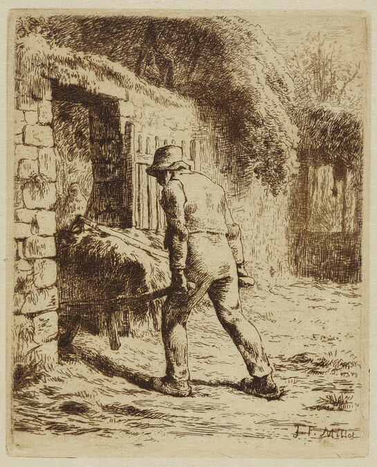 Le Paysan Rentrant du Fumier (Man with Wheelbarrow)