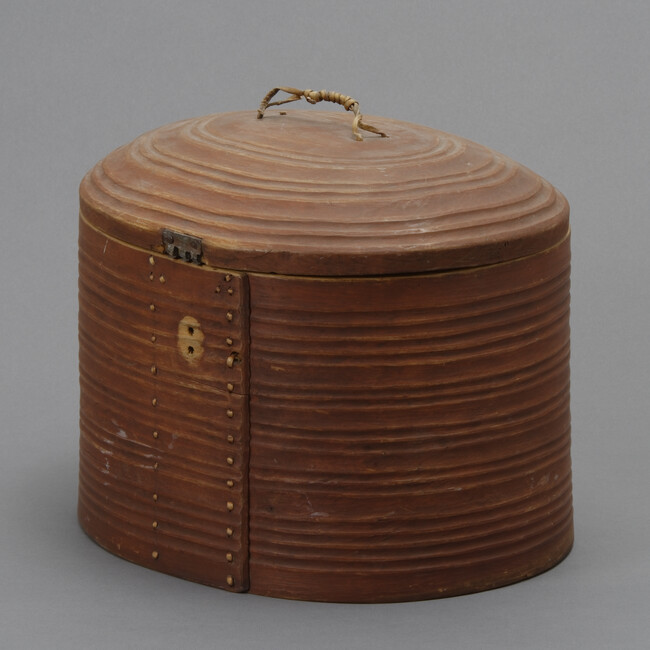 Oval Wood Sewing Box