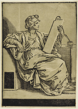 Sibyl Holding a Tablet with an Inkpot to the Right
