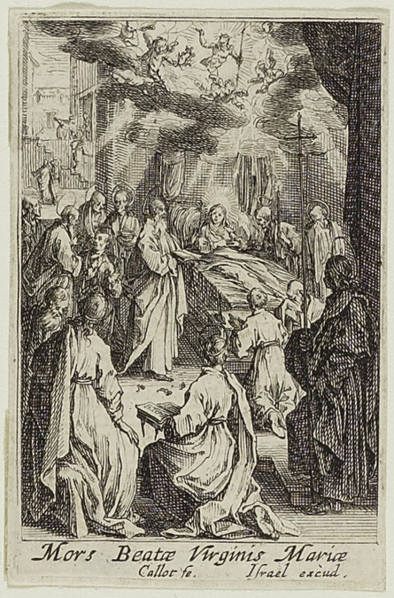 Mors Beatæ Virginis (La Mort de la Vierge Marie ; The Death of the Virgin Mary), Plate 10 from the series Vita et historia beatæ Mariæ virginis matris Dei (La Vie de la Vierge ; The Life and History of the the Blessed Virgin Mary, Mother of God)