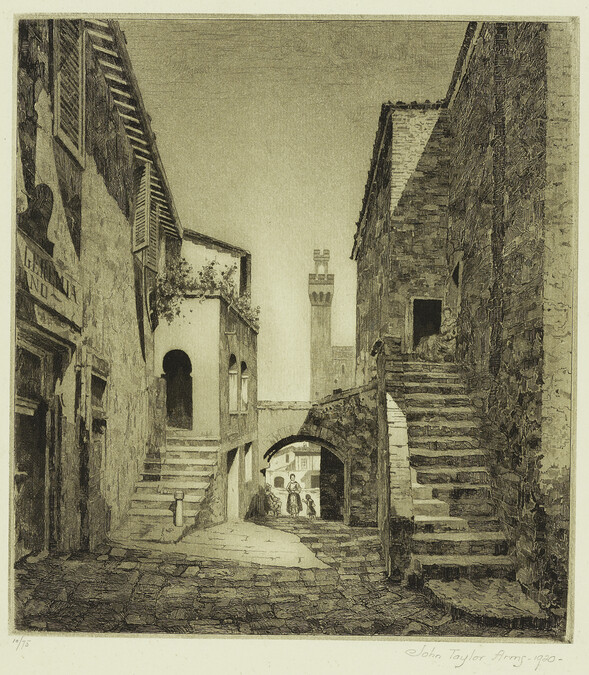 An Old Courtyard, Italy (Italian Courtyard)