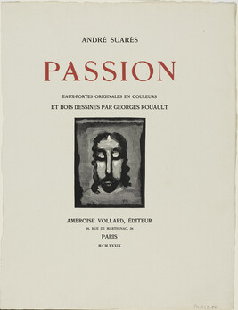 Title Page with Head of Christ, from Passion by André Suarès