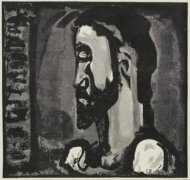 Christ in Profile (page 69), illustration from Passion by André Suarès