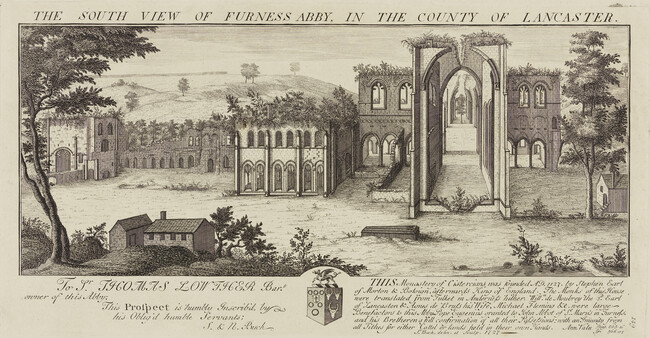 The South View of Furness Abby, in the County of Lancaster