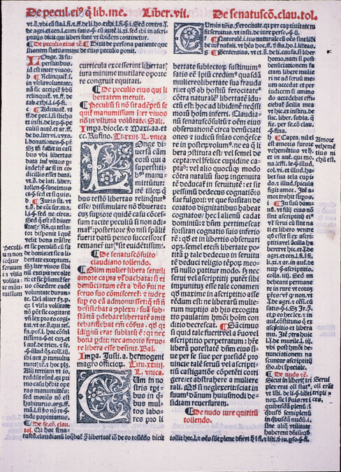 The Justinian Code (5290533 A.D.)(Printed in Paris, 1512)