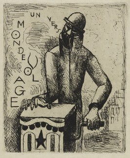 L'Orgue de Barbarie (Organ Grinder), frontispiece from the book Vers un monde volage (About a Fickle...